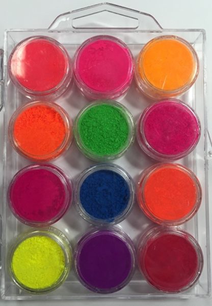 Neon Pigmenten Box 12 stuks