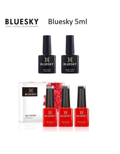 Bluesky Gel Polish Kleuren Set Shades of Grey 5ml. + Base + Top Coat 10ml.
